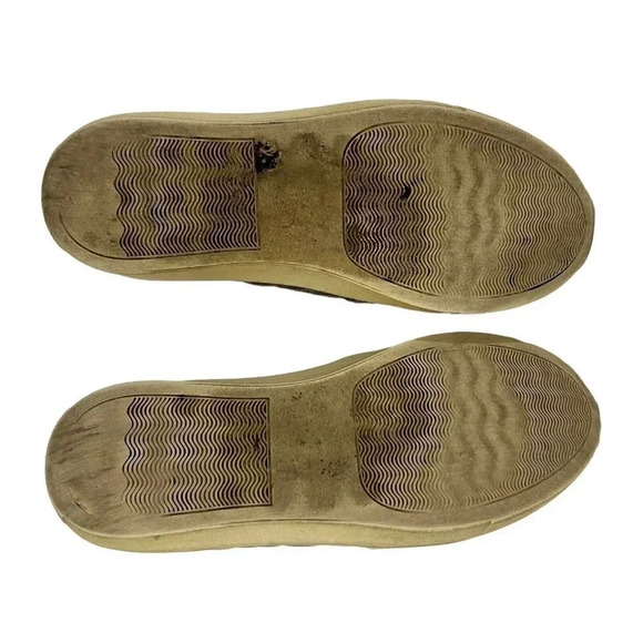 Steve Madden Slip On Leather Flocked Quilted Size 9 Ecentrcq Sneaker Taupe Flats - Picture 4 of 12